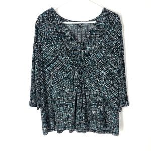 Daisy Fuentes 3/4 sleeve blouse